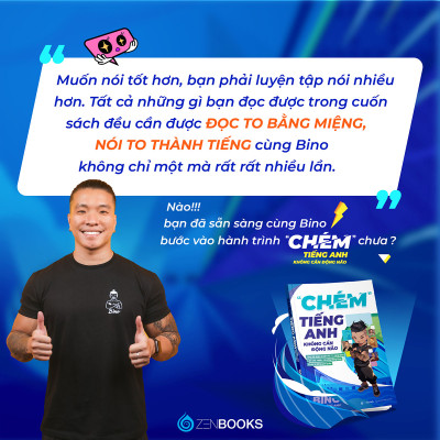 Chém Tiếng Anh Không Cần Động Não - Tác giả Vũ Vi Bình (Bino Chém tiếng anh) - Phiên bản đặc biệt