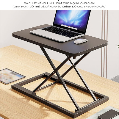 Bàn nâng hạ 2 tầng điều chỉnh chiều cao, bàn làm việc đứng gấp gọn thông minh - GN72