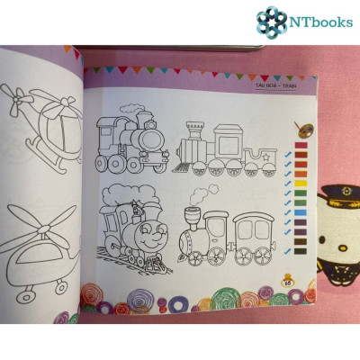 Tô màu sáng tạo 10+ Phát triển tư duy (song ngữ Anh - Việt) - NTbooks 