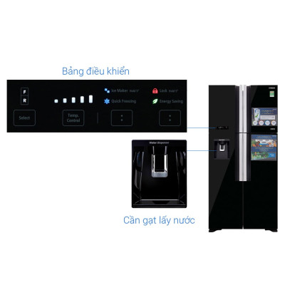 Tủ lạnh Inverter Hitachi 586/540 lít R-FW690PGV7X(GBK)-Hàng chính hãng