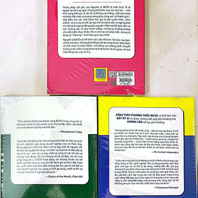 Combo Nguyên Lý 80/20 (3 cuốn) : Bí Quyết Làm Ít Được Nhiều + Sống theo phương thức 80/20 + Con Người 80/20