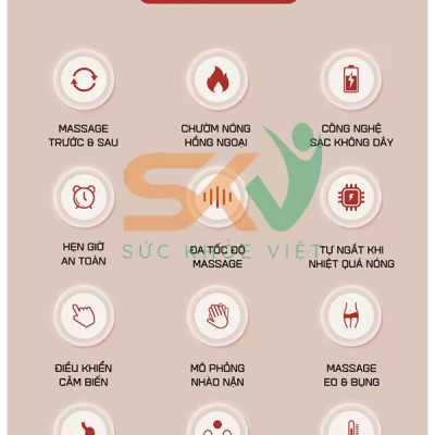 Máy Massage Bụng tan Mỡ, Đai Massage Đánh Tan Mỡ Bụng Cao Cấp Có Đèn Hồng Ngoại Tích Hợp Đá Nóng Hymalaya Giúp tan mỡ bụng 