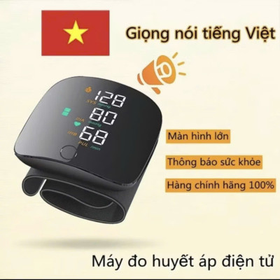 Máy Đo HuyếttÁp CổTay Thông Minh, Màn Hình LED, GiọngNói Tiếng Việt, Bản Sạc Pin Tiện Lợi đèn pha led ốp trần