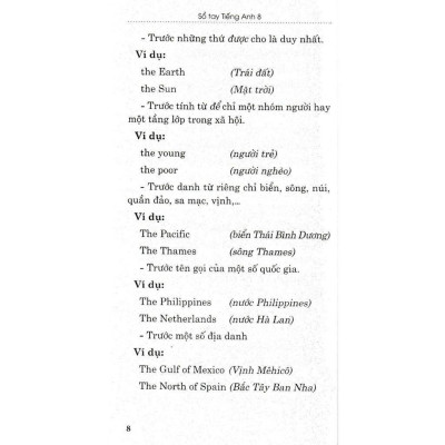 Sách - Sổ Tay Tiếng Anh Lớp 8 - Dùng Chung Cho Các Bộ SGK Hiện Hành - Hồng Ân