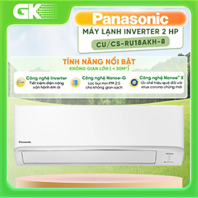 Máy Lạnh Panasonic Inverter 2 HP CU/CS-RU18AKH-8 - Hàng chính hãng - Chỉ giao HCM