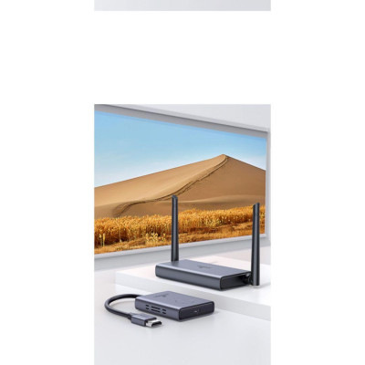 Ugreen UG50633US505TK 50m 1080p 60hz Wireless HDMI + VGA + 3.5mm Audio Extender Transmitter and Receiver with type c power port - HÀNG CHÍNH HÃNG