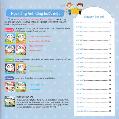CÙNG CON HỌC NGỮ ÂM TIẾNG ANH QUA 3 CẤP ĐỘ - NGUYÊN ÂM ĐÔI - CẤP ĐỘ 2_DTI