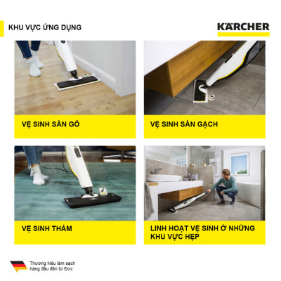 (Sản xuất Đức) Máy làm sạch bằng hơi nước nóng Karcher SC 3 Upright EasyFix EU