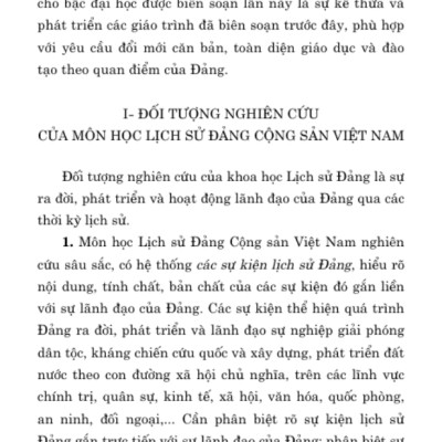 Sách - Giáo Trình Lịch Sử Đảng Cộng Sản Việt Nam (Dành Cho Bậc Đại Học Hệ Không Chuyên Lý Luận Chính Trị)