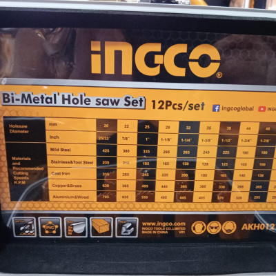 BỘ MŨI KHOÉT KIM LOẠI 12 CHI TIẾT INGCO AKH0121 - HÀNG CHÍNH HÃNG