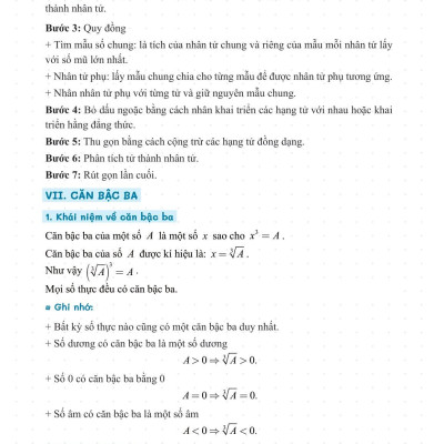 Sổ Tay Luyện Thi Vào Lớp 10 Môn Toán