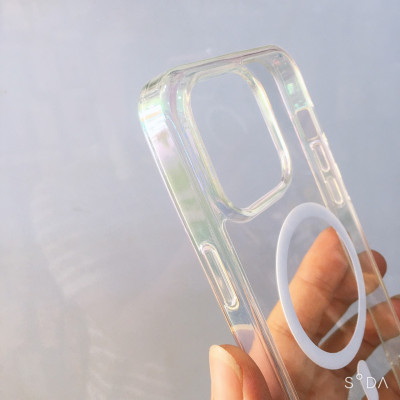 Ốp lưng cho iPhone 15 Pro Max Streamer Magnetic đổi màu chống sốc chính hãng X-Level( hàng chính hãng)