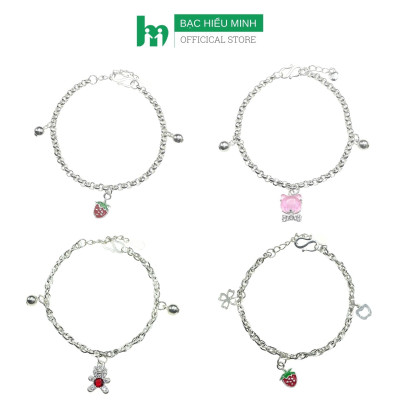 Lắc tay Cho Bé Bạc Ta Nguyên Chất S99 Chính Hãng Bạc Hiểu Minh LTE566