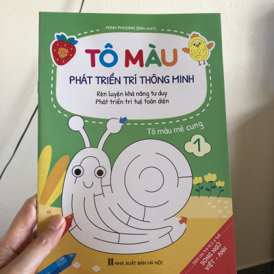 Bộ 8 cuốn Tô Màu Phát Triển Trí Thông Minh Dành Cho Bé 2-6 tuổi Song Ngữ Việt Anh Rèn Luyện Khả Năng Tư Duy Phát Triển Trí Tuệ Toàn Diện