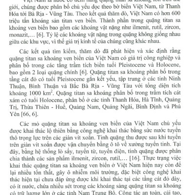 Công Nghệ Khai Thác Các Mỏ Quặng Titan Sa Khoáng Ven Biển Việt Nam