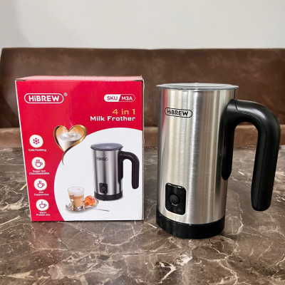 Máy tạo bọt sữa Nóng và Lạnh 4 trong 1 thương hiệu Mỹ HiBREW M3A - Hàng nhập khẩu