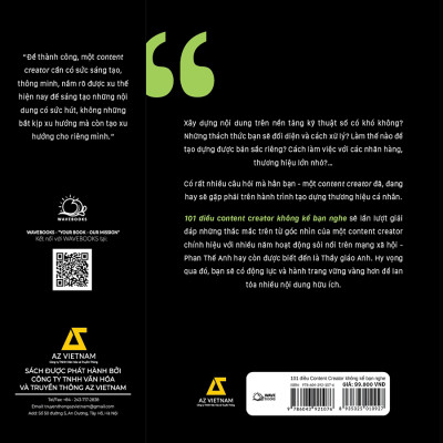 Sách 101 ĐIỀU CONTENT CREATOR KHÔNG KỂ BẠN NGHE (AZ)\