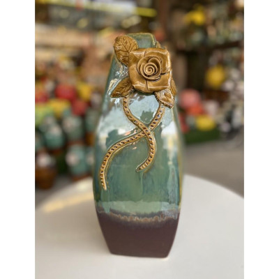 BÌNH HOA BÁT TRÀNG CAO CẤP DÁNG QUẢ TRÁM ĐỘC ĐÁO