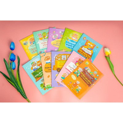 Sách - Truyện Tranh Song Ngữ Việt Anh Cho Bé - Dạy Trẻ Nề Nếp, Chăm Ngoan Dành Cho Bé 3-9 Tuổi - Combo 10 Cuốn - Đinh Tị Books