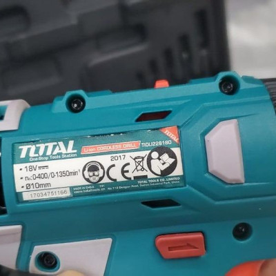 MÁY KHOAN BÚA DÙNG PIN 18V (0.8-10MM) (KÈM THEO 2 PIN) TOTAL TIDLI228180 - HÀNG CHÍNH HÃNG