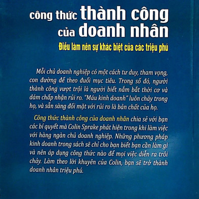 Công Thức Thành Công Của Doanh Nhân - Vanlangbooks