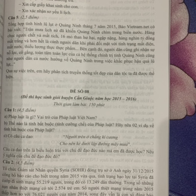 Tuyển chọn đề thi học sinh giỏi 9 và ôn luyện thi vào lớp 10 THPT môn Giáo Dục Công Dân