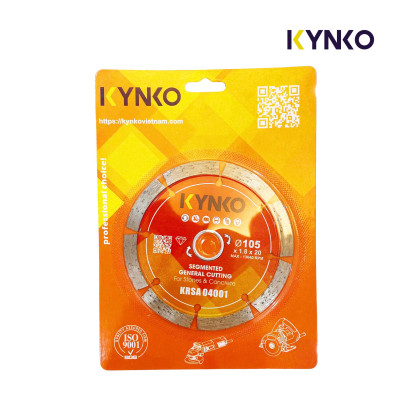 Lưỡi cắt gạch đá 08 răng phi Ø 105MM KRSA04001 chuyên cắt gạch, đá chất lượng cao chính hãng