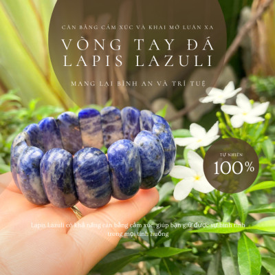 Vòng tay đá lapis lazuli 25ly tuyệt tác phong thủy cho tâm an, trí sáng