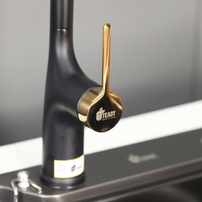 Vòi rửa nóng lạnh cao cấp xoay 360 đồng mạ tĩnh điện chân không Juno sofa Teady VCCT-221