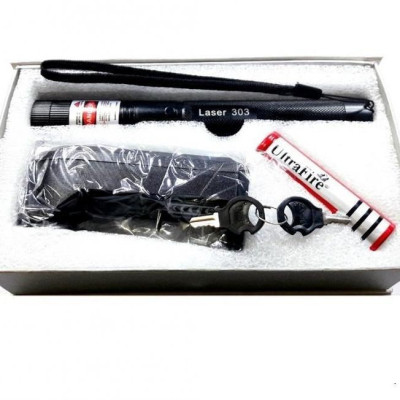 Đèn Pin Laser 303 Tia Xanh / Tia Đỏ Siêu Sáng Kèm Pin Và Sạc