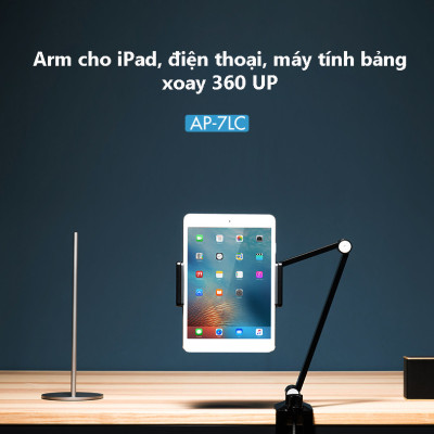 Giá Đỡ dành cho iPad, Điện Thoại, Máy Tính Bảng Xoay 360 UP - AP-7LC - Hàng Nhập Khẩu