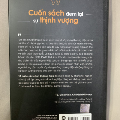 (Bìa Cứng) 10 BƯỚC CẤT CÁNH THƯƠNG HIỆU - ThS. Đặng Thanh Vân