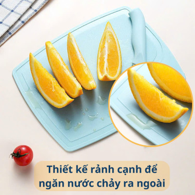 Bộ Dao Thớt Gọt Hoa Quả Mini, Dao Nạo Rau Củ Trái Cây Hoa Quả Nhỏ Gọn Cho Nhà Bếp, Du Lịch, Cắm Trại