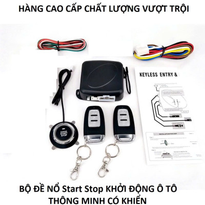 Bộ Đề Nổ Ô To ThôngMinh Mẫu Mới – 2 Remote, Start/Stop 1 Chạm Cao Cấp , van vòi nước