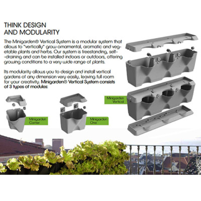 1m2 Khung Trồng Rau Sạch Đứng Ban Công Chung Cư Minigarden Vertical Phong Cách Châu Âu (gồm 8 module và 1 khay hứng nước) Không Kèm Hệ Thống Tưới Nhỏ Giọt và năng suất rau sạch đạt gấp 3 lần bình thường