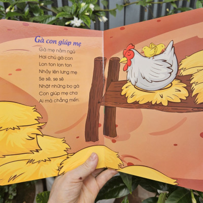 Sách ĐỒNG DAO CHO BÉ HỌC NÓI - Bìa cứng (Giúp bé phát triển ngôn ngữ và giao tiếp – Phát triển IQ, EQ)