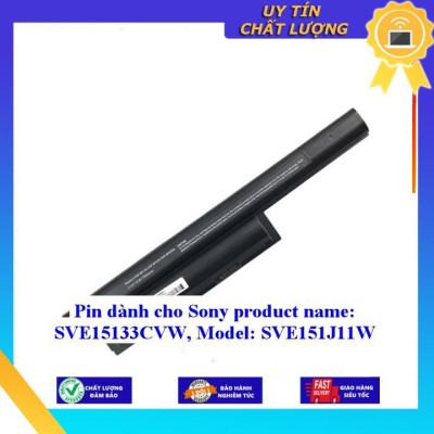 Pin dùng cho Sony SVE15133CVW  Model: SVE151J11W - Hàng Nhập Khẩu MIBAT989
