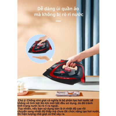 Bàn ủi hơi nước cầm tay không dây cao cấp SoKANY SK-9518 thiết kế đặc biệt chống nhỏ giọt, ủi phẳng mọi loại vải - HÀNG CHÍNH HÃNG