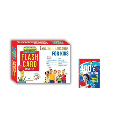 Sách - Hộp English Flashcards For Kids - Tặng 400 Câu Đố - Minh Thắng
