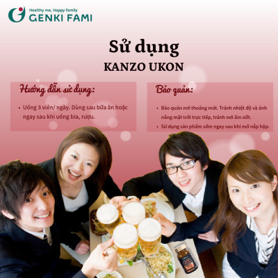 Combo 3 Hộp Viên Uống Bổ Gan Kanzo Ukon Genki Fami Nhật Bản Hỗ Trợ Giải Độc, Bảo Vệ Tăng Cường Chức Năng Gan