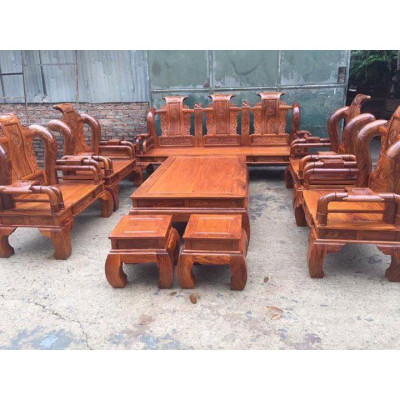 Bộ bàn ghế giả cổ tần thủy hoàng gỗ hương vân
