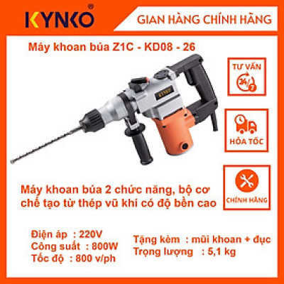 Máy khoan búa 2 chức năng - KD08 cầm tay giá tốt chính hãng Kynko J1C- KD08 -26 # 60101