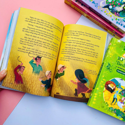 Sách - 10 Ten-Minutes Bedtime Stories - 10 Phút Đọc Truyện Trước Giờ Đi Ngủ - Folktales - Truyện Dân Gian - Song Ngữ Việt-Anh