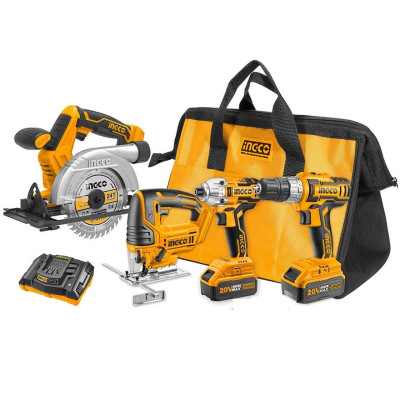 BỘ MÁY KHOAN, SIẾT VÍT, CƯA ĐĨA VÀ MÁY CƯA LỌNG (20V) INGCO CKLI2010 - HÀNG CHÍNH HÃNG