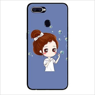 Ốp lưng dành cho Oppo F9 - Realme 2 Pro - A7 ( A5s ) - A12 mẫu Cô Gái Búi Tóc