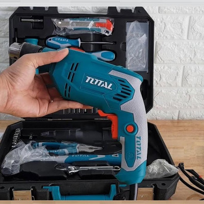 BỘ MÁY KHOAN BÚA 650W 13MM 101 MÓN TOTAL THKTHP 1012E - HÀNG CHÍNH HÃNG