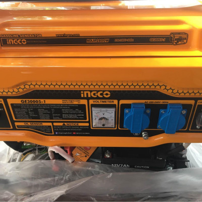 MÁY PHÁT ĐIỆN DÙNG XĂNG 2.5KW INGCO GE30005-1 - HÀNG CHÍNH HÃNG