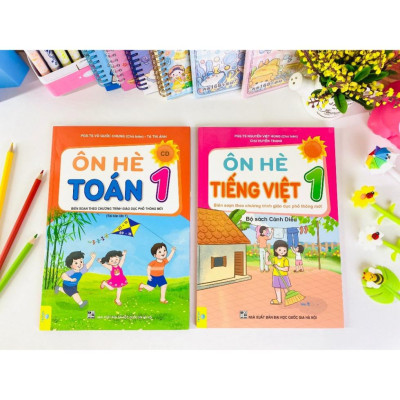 Sách - Combo 2 cuốn Ôn Hè Toán + Tiếng Việt Lớp 1 - Biên soạn theo chương trình GDPT mới Cánh Diều