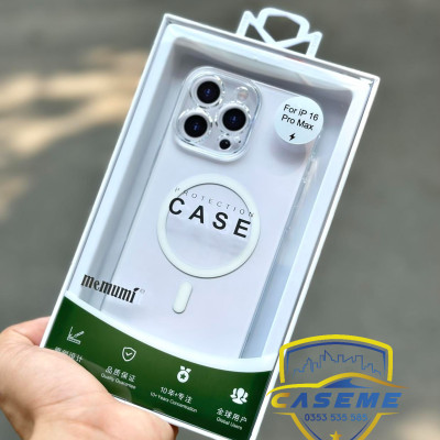Ốp lưng cho iPhone 16 Pro Max, iPhone 16 Pro, iPhone 16 Plus, iPhone 16 hiệu MEMUMI trong suốt siêu mỏng 0.3mm bảo vệ Camera, hỗ trợ sạc không dây, không ố, chống sốc, chống xước cao cấp - Hàng chính hãng
