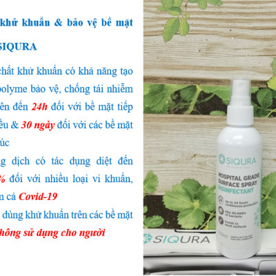(KM) Combo 02 bình phun sương khử mùi & khử khuẩn bảo vệ xe hơi 30 ngày SIQURA tặng 01 chai xịt 100ml dung dịch khử khuẩn bề mặt chuẩn y tế Úc